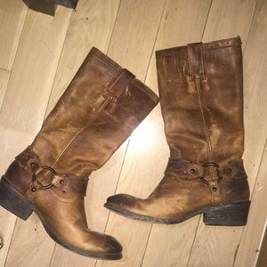 Frye distressed boots